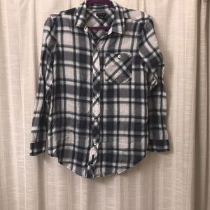 Black and navy flannel
